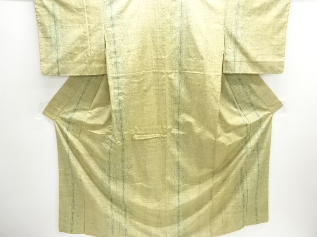 立涌に麻の葉模様織り出し手織り紬着物